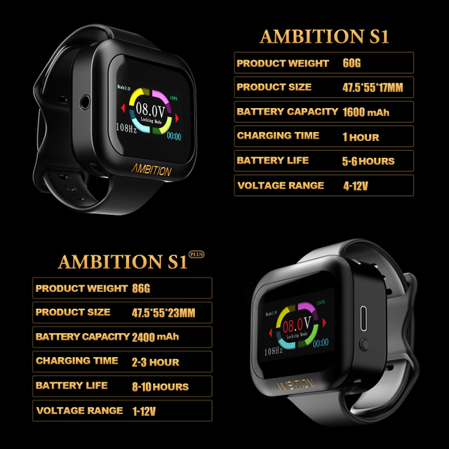 Ambition portable S1 Tattoo Power Supply – Professional for Optimal Performance