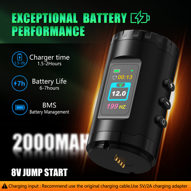 New Factory Wholesale High Quality Custom Coreless Motor Wireless Tattoo Machine Pen with 2000mAh Battery Capacity